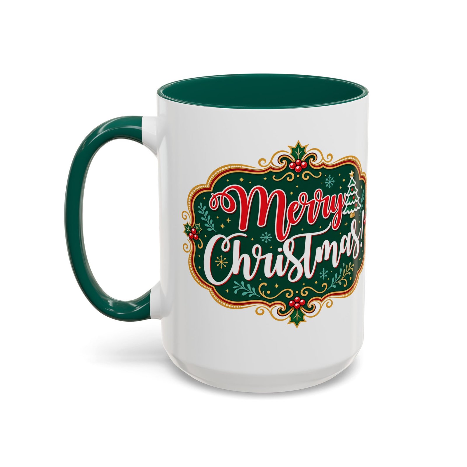 Merry Christmas - Color Accent Mug – Sip the Season in Style - Image 12