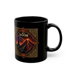 Alternative view of Mount Doom and Eye of Sauron – Black 11oz or 15oz Mug – One Mug to Rule Your Morning