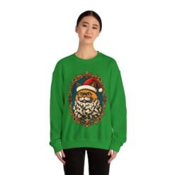 Santa Claws – Unisex Sweatshirt – Meowy and Bright - Image 4