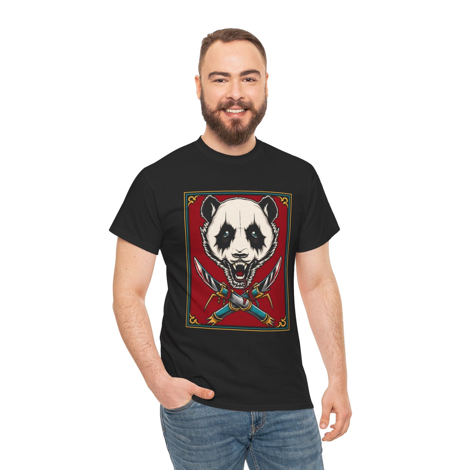 Black Metal Panda – Unisex T-Shirt – Cute, Grim, and Brutal - Image 4
