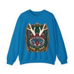 Rudolph Catmas Unisex Sweatshirt – Feline Festive, Reindeer Ready - Image 18