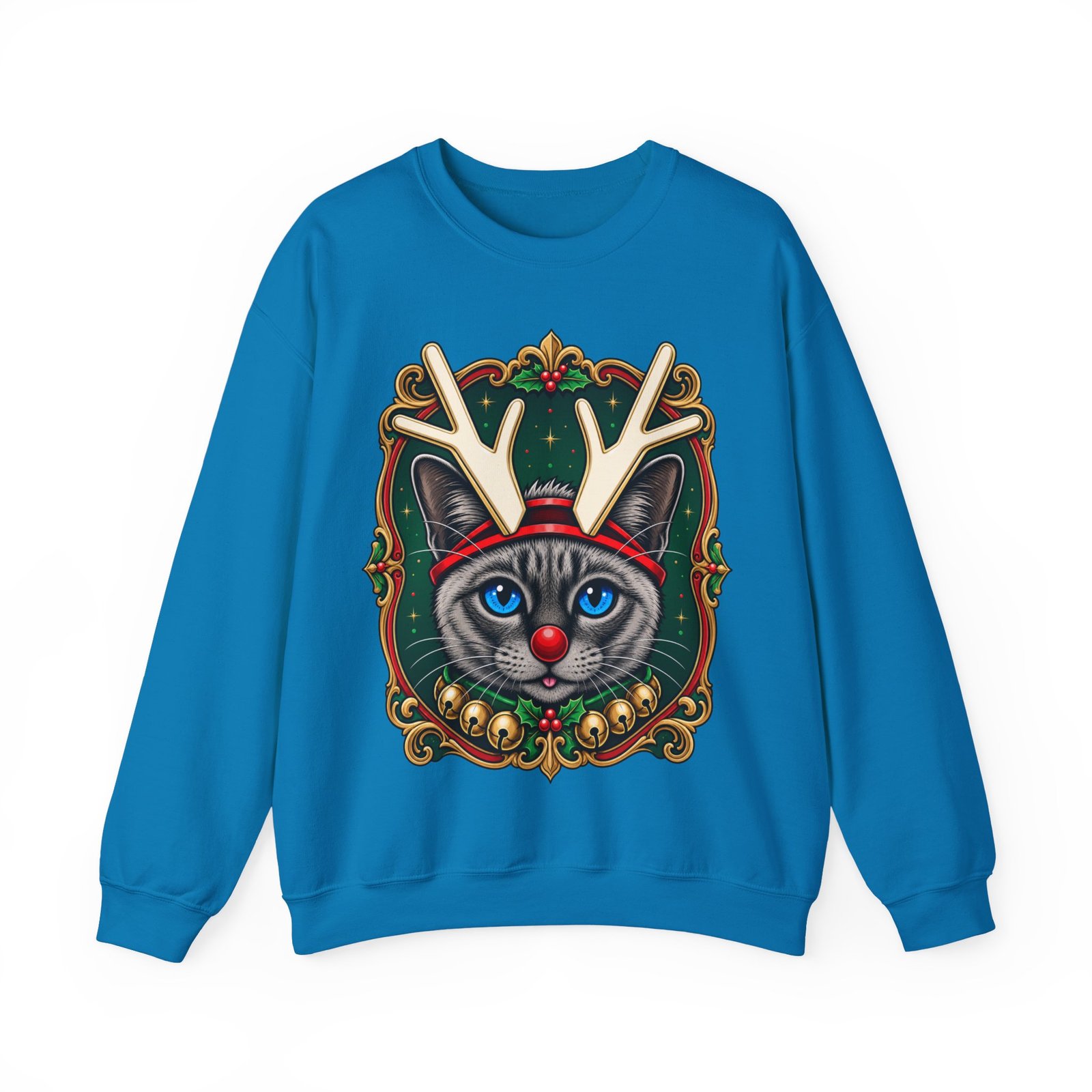 Rudolph Catmas Unisex Sweatshirt – Feline Festive, Reindeer Ready - Image 18