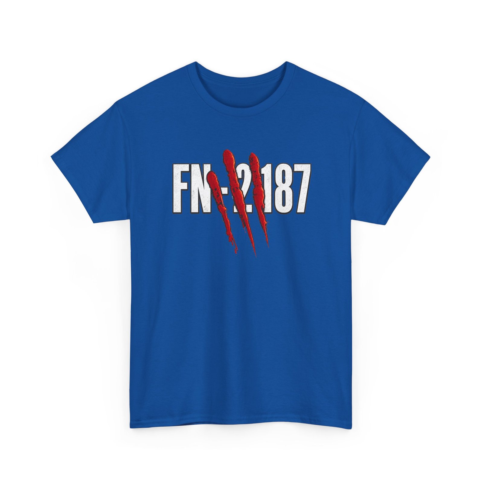 FN-2187 Red Handprint - Unisex T-Shirt – Battle-Worn Sci-Fi Number - Image 26