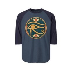 Eye of Horus - Unisex Raglan T-Shirt – Ancient Symbol, Sporty Style - Image 3