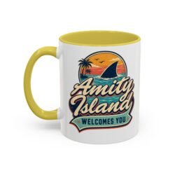 Amity Island Welcomes You – Color Accent Mug – Coffee With a Bite - Image 3