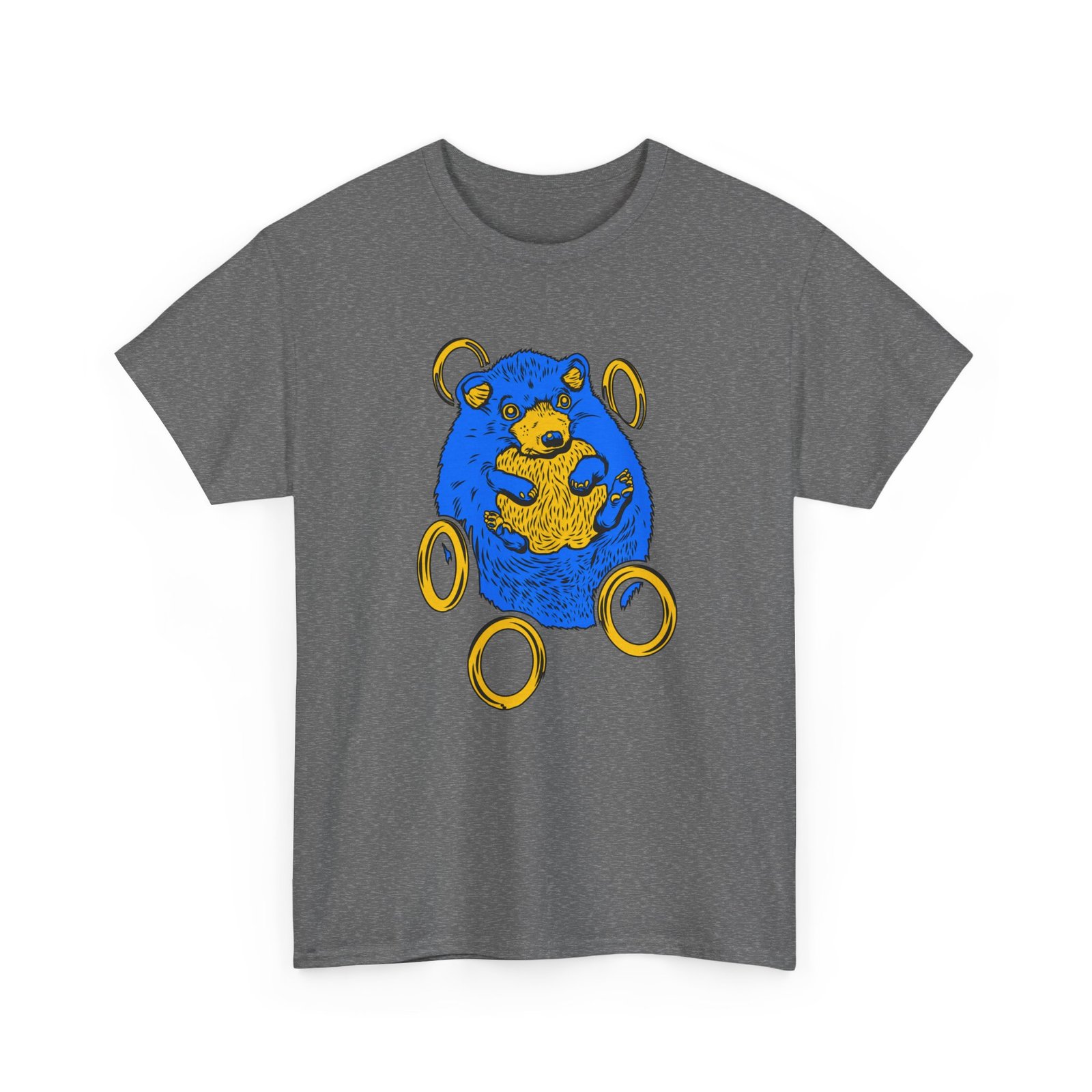 Blue Hedgehog and Golden Rings Unisex T-Shirt – Retro Gaming and Arcade - Image 22