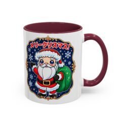 Kawaii Santa - Color Accent Mug – メリークリスマス with Every Sip - Image 9