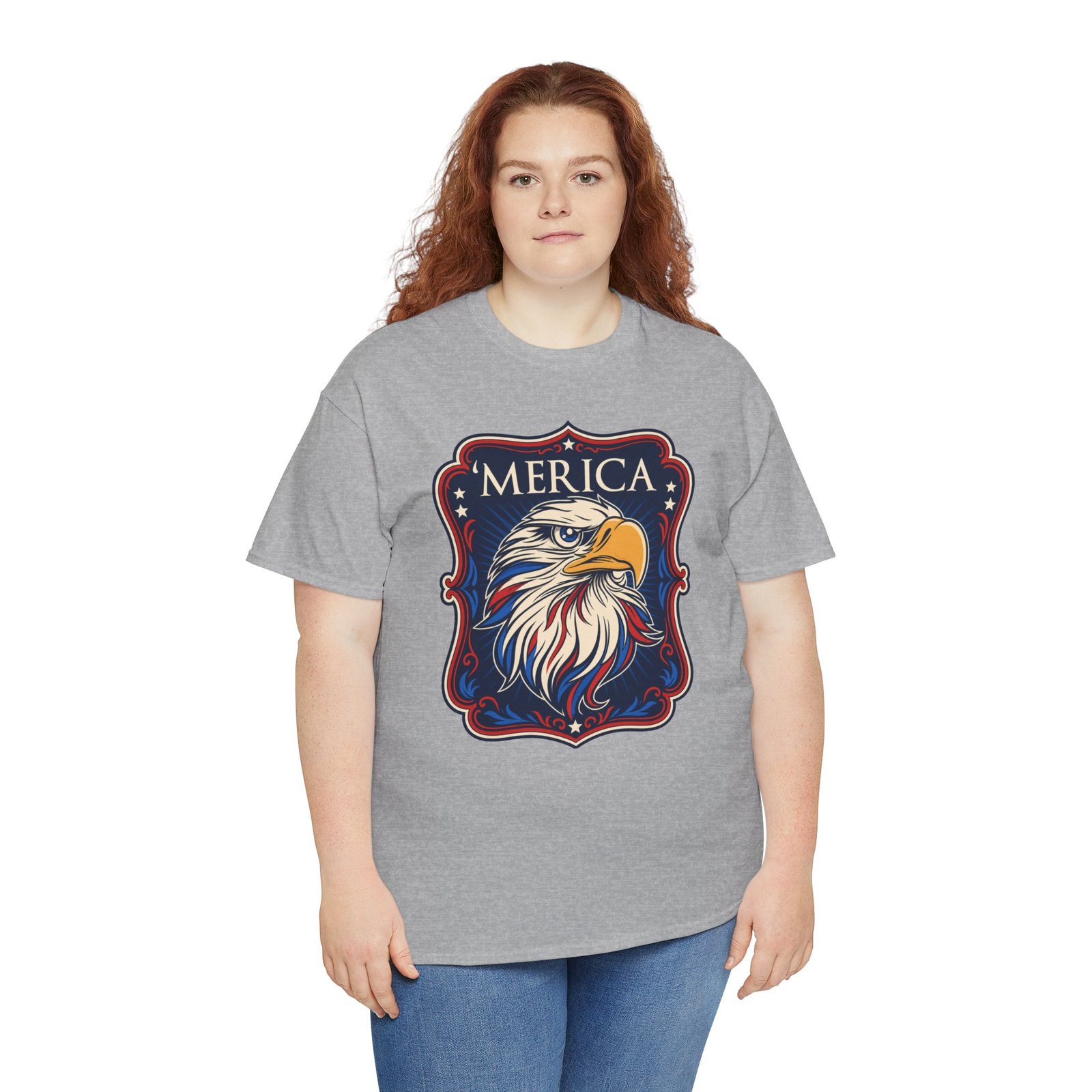’Merica - Unisex T-Shirt – Bald Eagle, Big Attitude - Image 9
