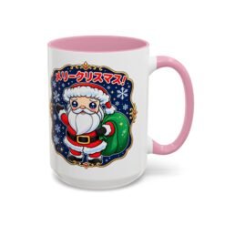 Kawaii Santa - Color Accent Mug – メリークリスマス with Every Sip - Image 21