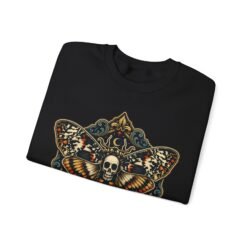 Death's-Head Moth - Unisex Sweatshirt – Dark Elegance - Image 3