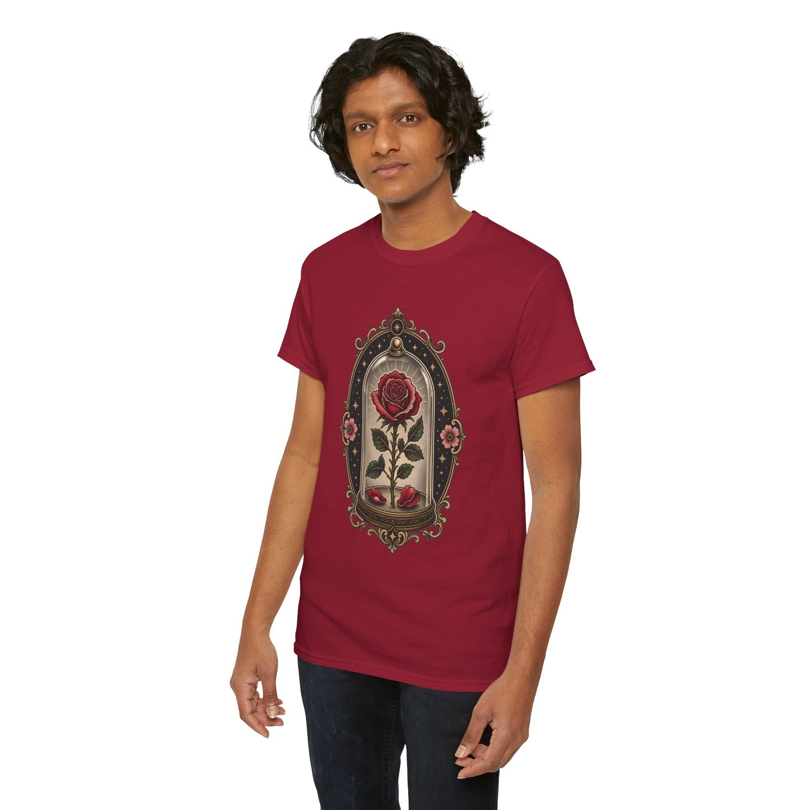 Enchanted Rose - Unisex T-Shirt – Timeless Beauty, Captured in Glass - Image 12