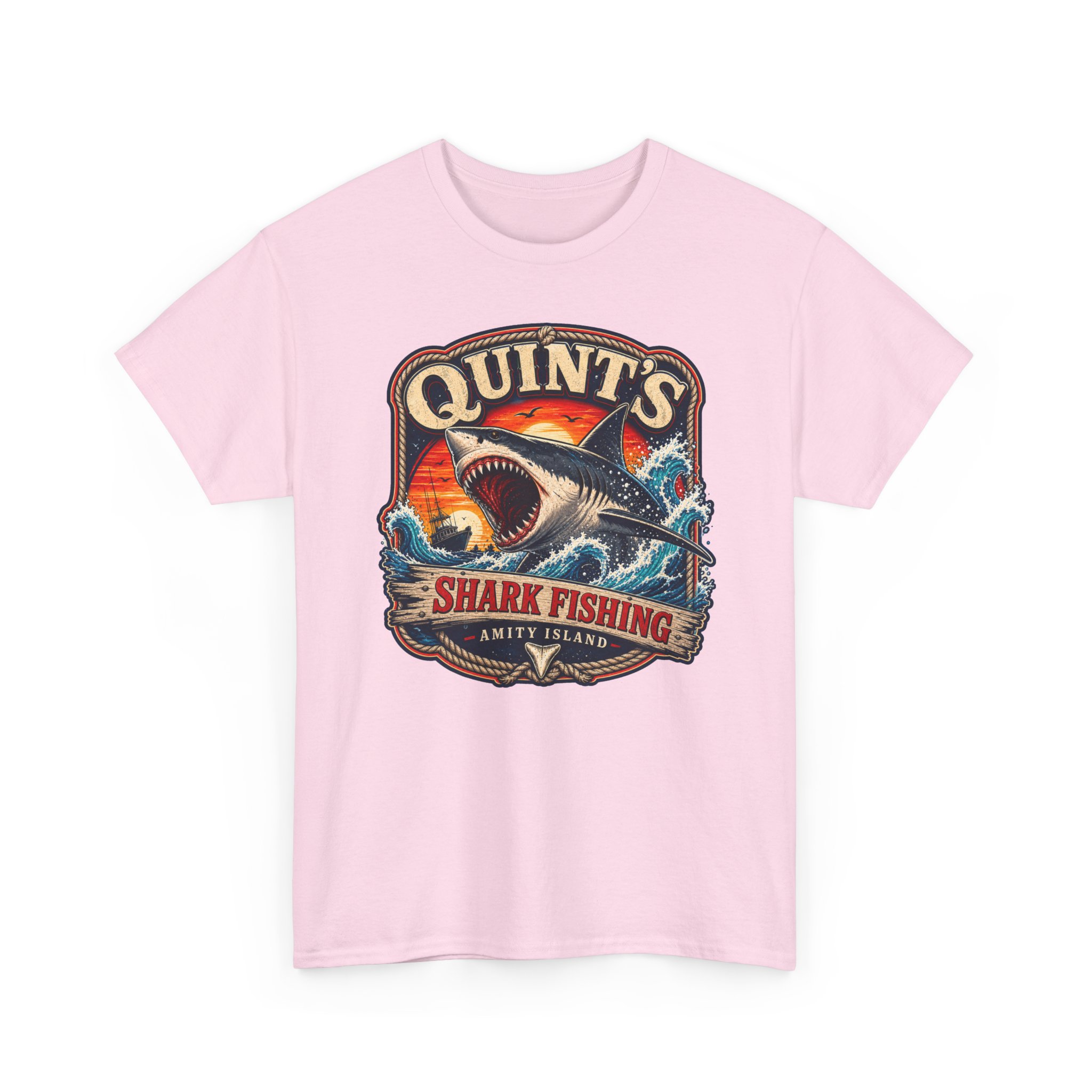 Quint’s Shark Fishing – Unisex T-Shirt – Amity’s Finest Shark Hunter - Image 20