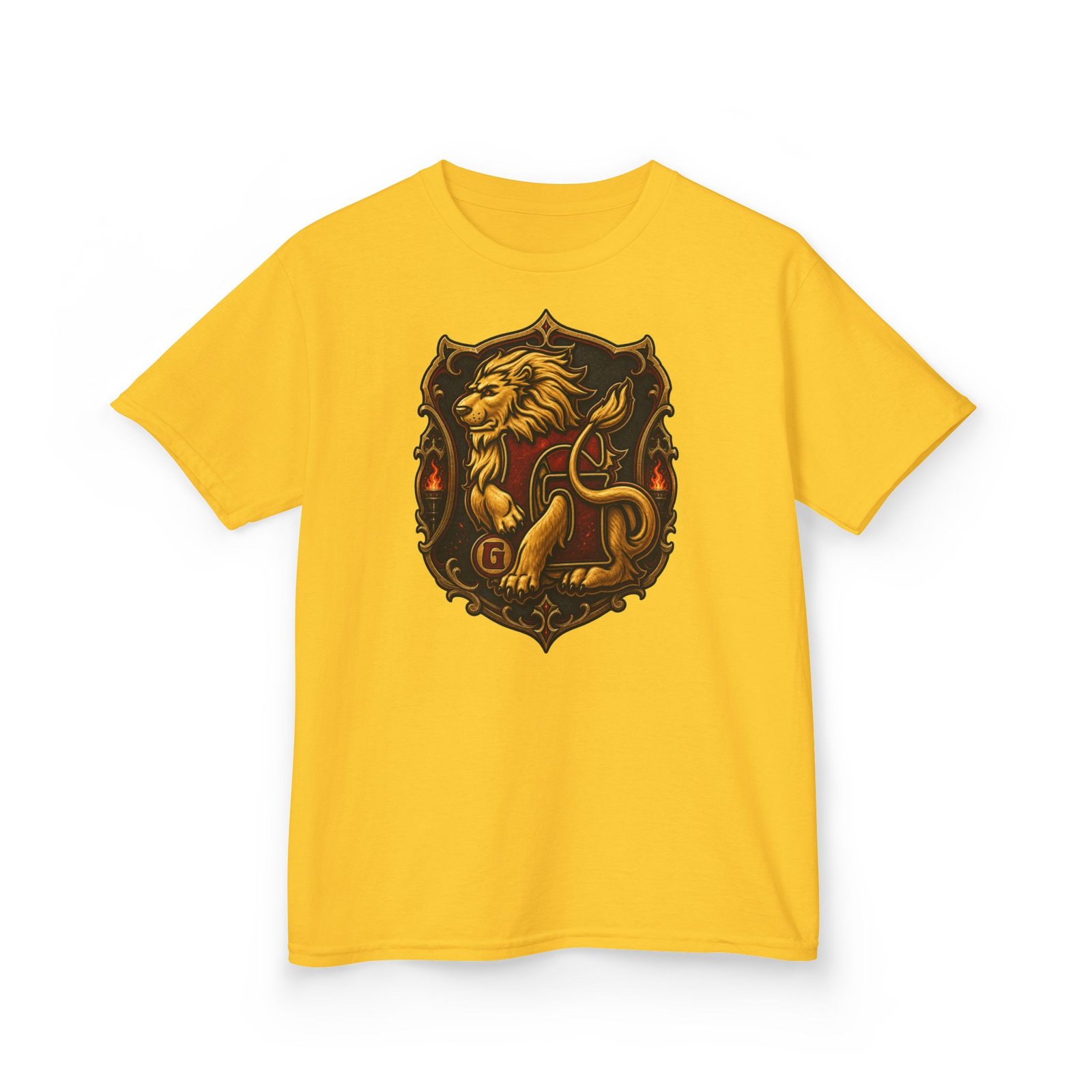 House of Lion – Kids Unisex T-Shirt – Young Wizards with Courage to Spare - Image 10