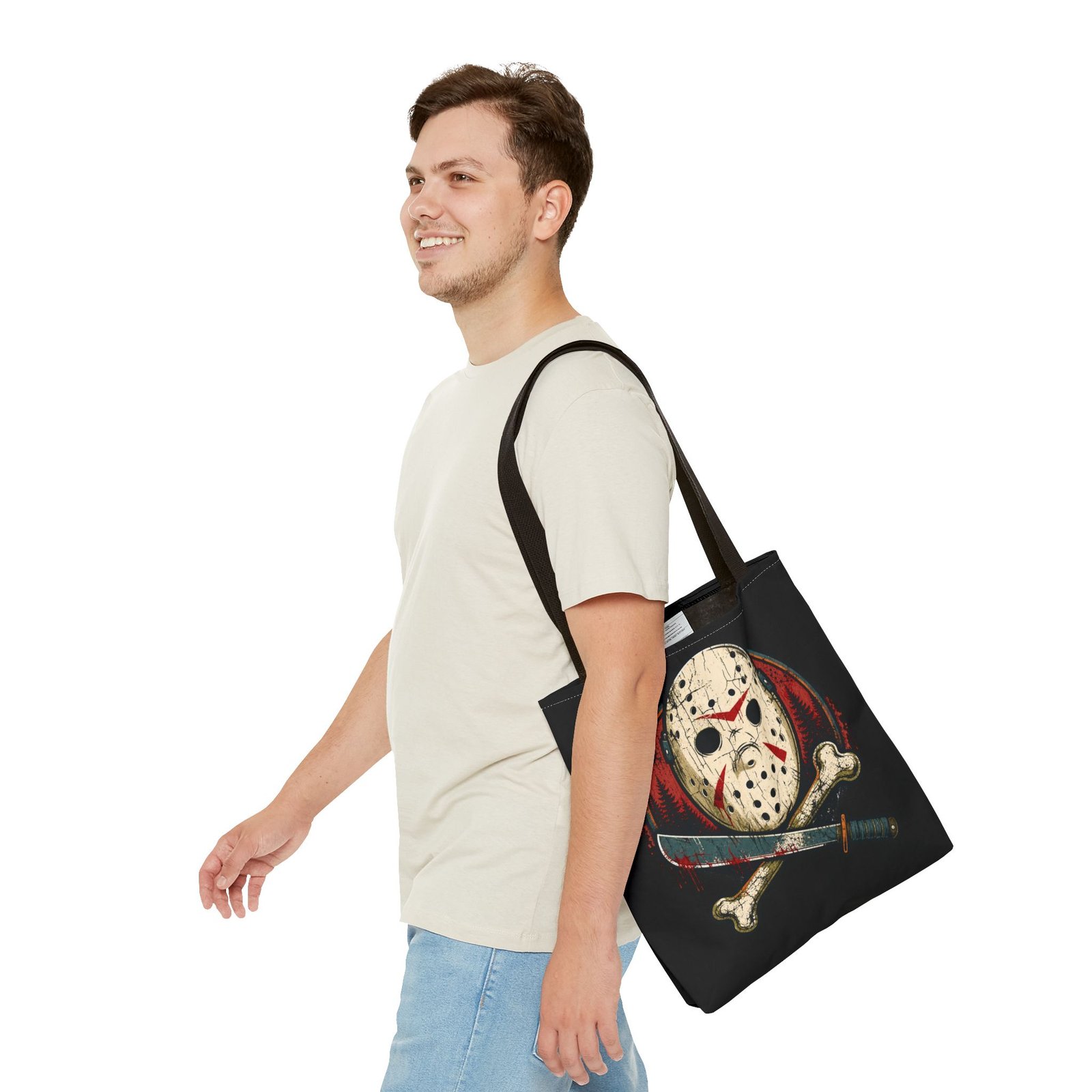 Jason Voorhees Jolly Roger - Tote Bag – Friday the 13th Horror - Image 7
