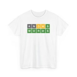 KNOWS WORDS – Unisex T-Shirt – Fluent in Five-Letter Victories