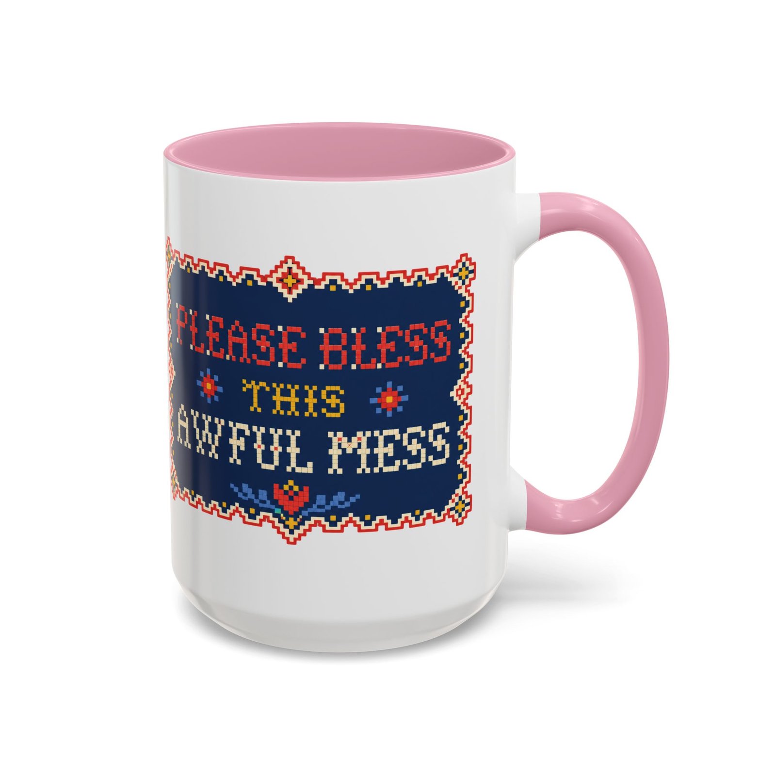 Please Bless This Awful Mess – 11oz or 15oz Accent Mug – Caffeine for Cozy Chaos - Image 41