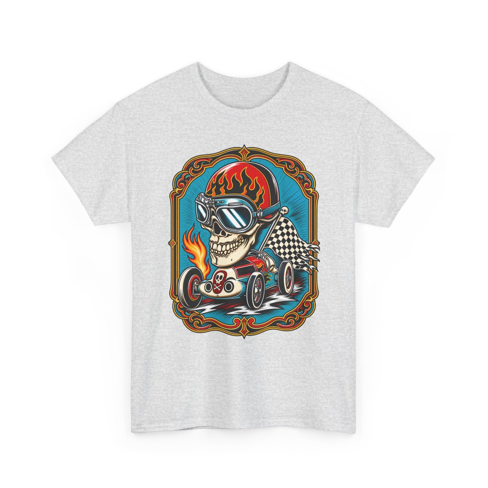 Death Race Skull – Unisex T-Shirt – Full Throttle to the Finish - Image 11