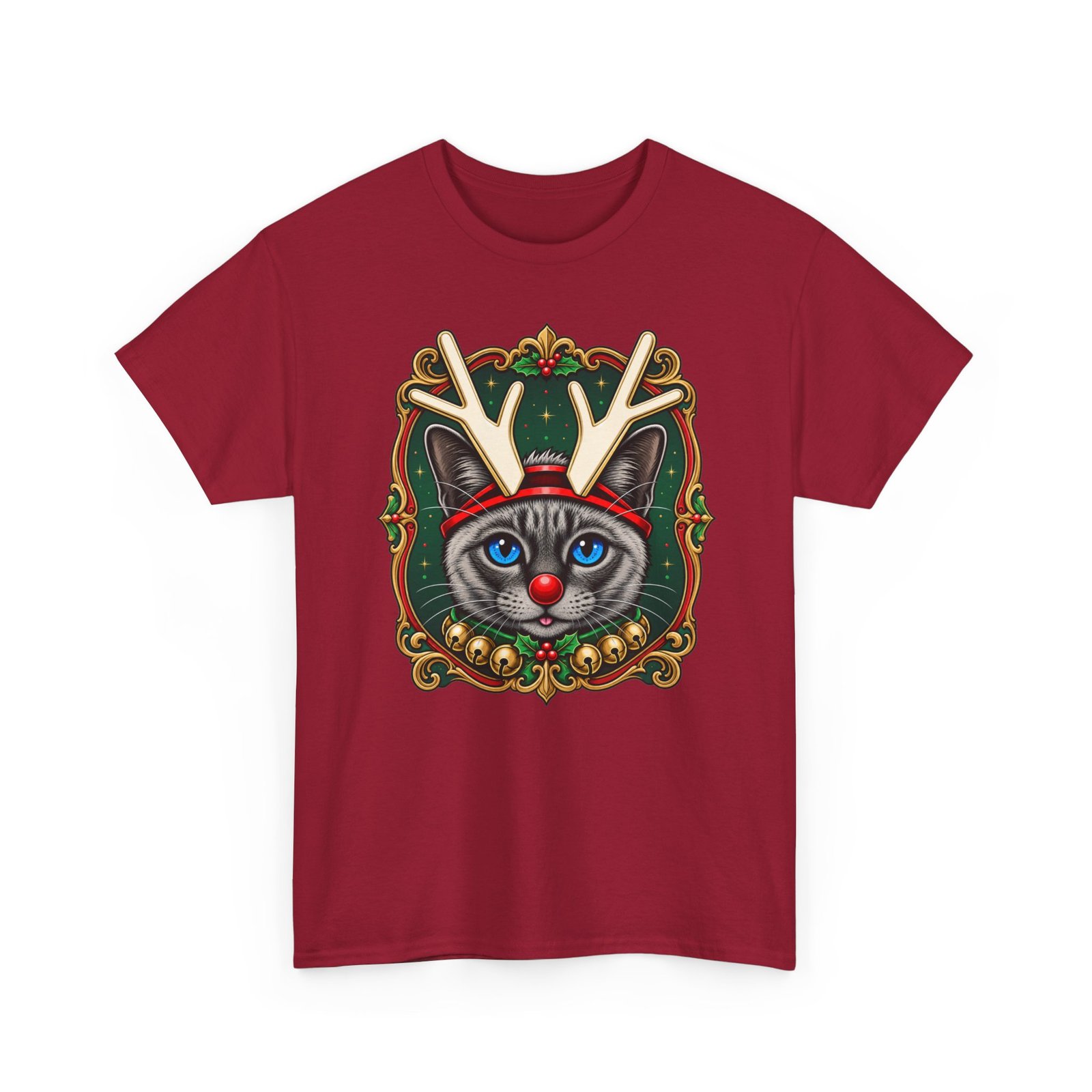 Rudolph the Reindeer Cat Unisex T-Shirt – Purr-fectly Festive Feline Fun - Image 20