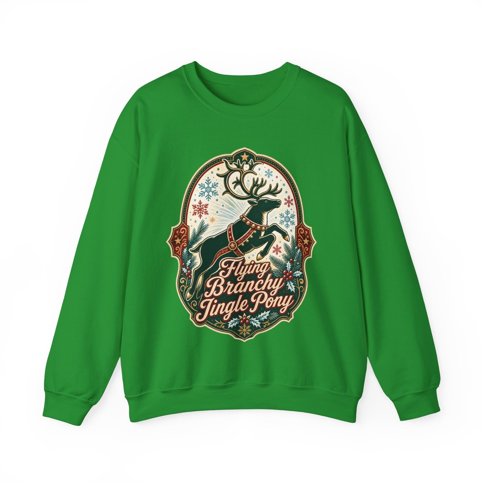 Flying Branchy Jingle Pony - Unisex Sweatshirt – Absurdly Festive - Image 14
