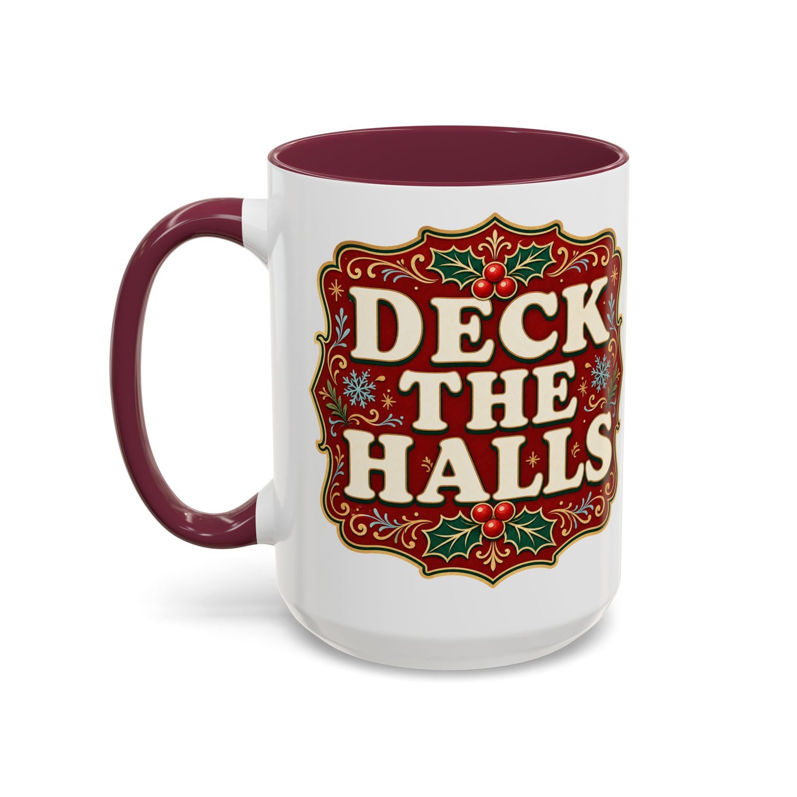 Deck the Halls – Color Accent Mug – Sip Into the Season - Image 20