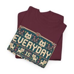 Everyday Is Caturday – Unisex T-Shirt – Feline Festive Vibes - Image 3