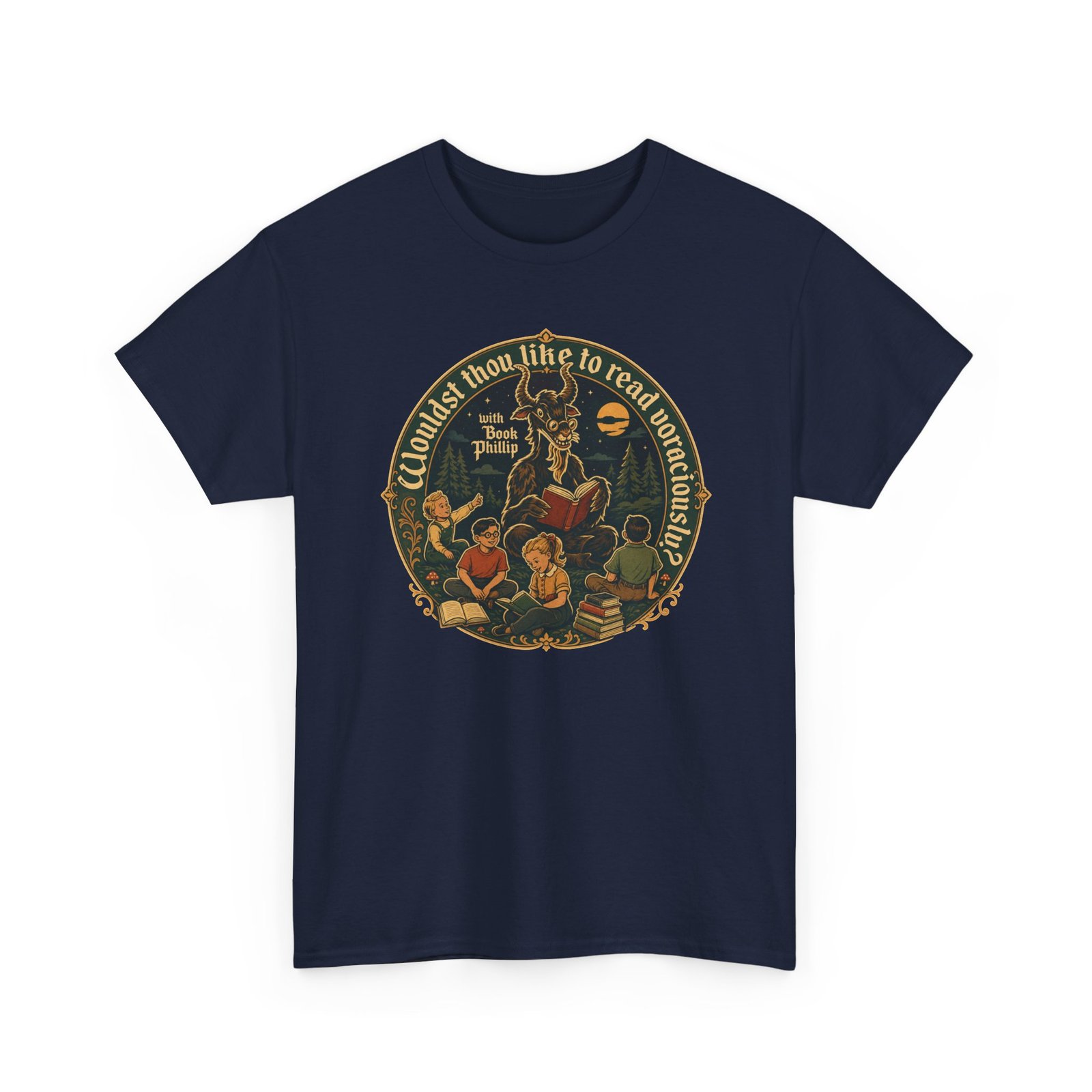 Wouldst Thou Like to Read Voraciously with Book Philip? – Unisex T-Shirt – Folk Horror for Bookworms - Image 19