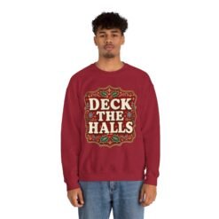 Deck the Halls – Unisex Sweatshirt – Cozy Cheer, Classic Holiday Vibes - Image 5