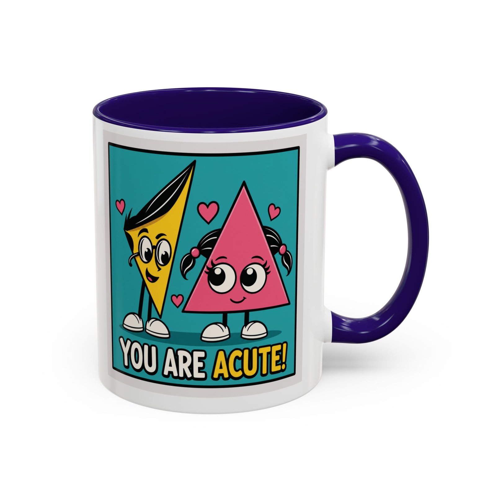 You Are Acute - Color Accent Mug – Funny Geometry, Math Pun - Teacher - Image 5