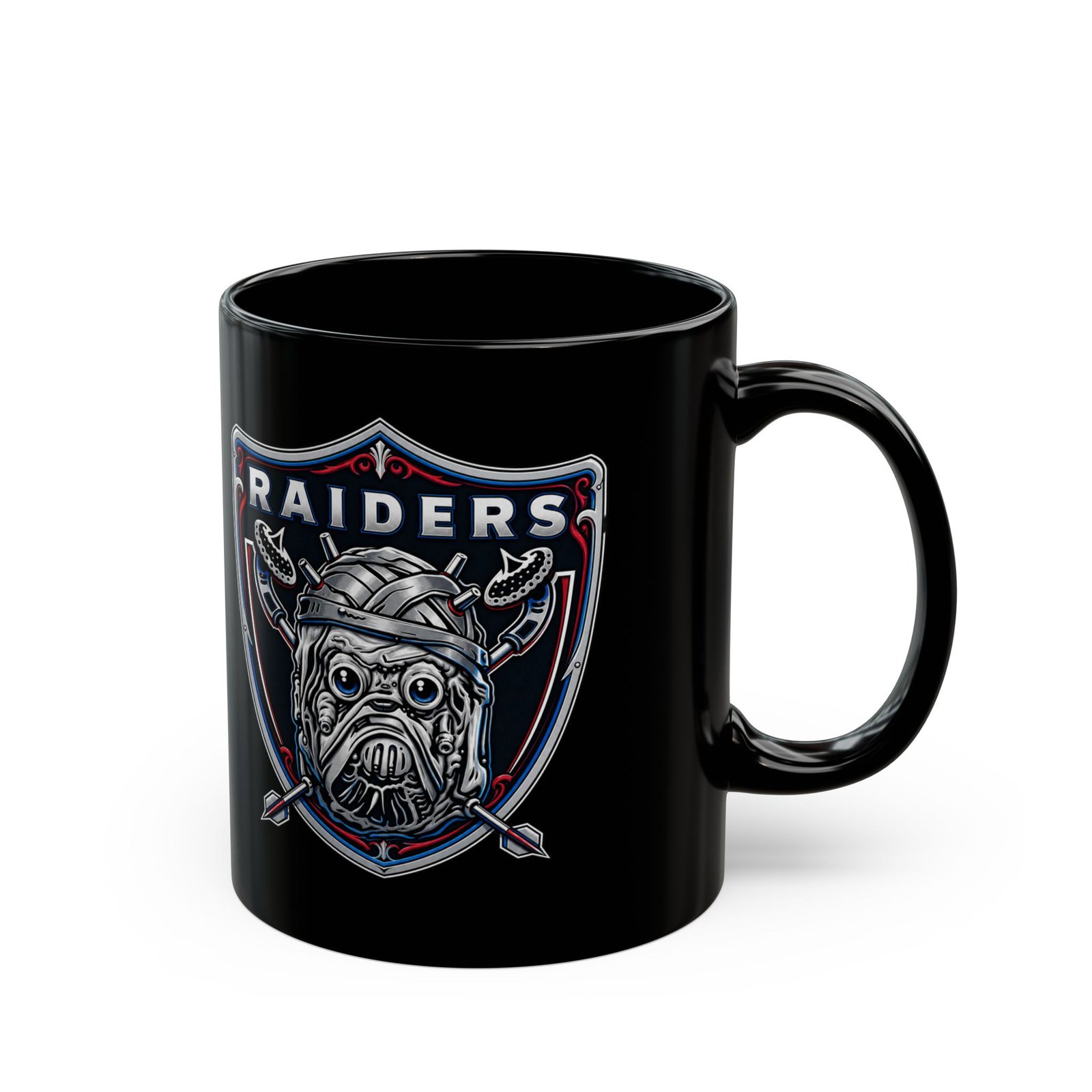Tusken “Raiders” – Black Mug – Intergalactic Grit, Silver & Black Style - Image 3