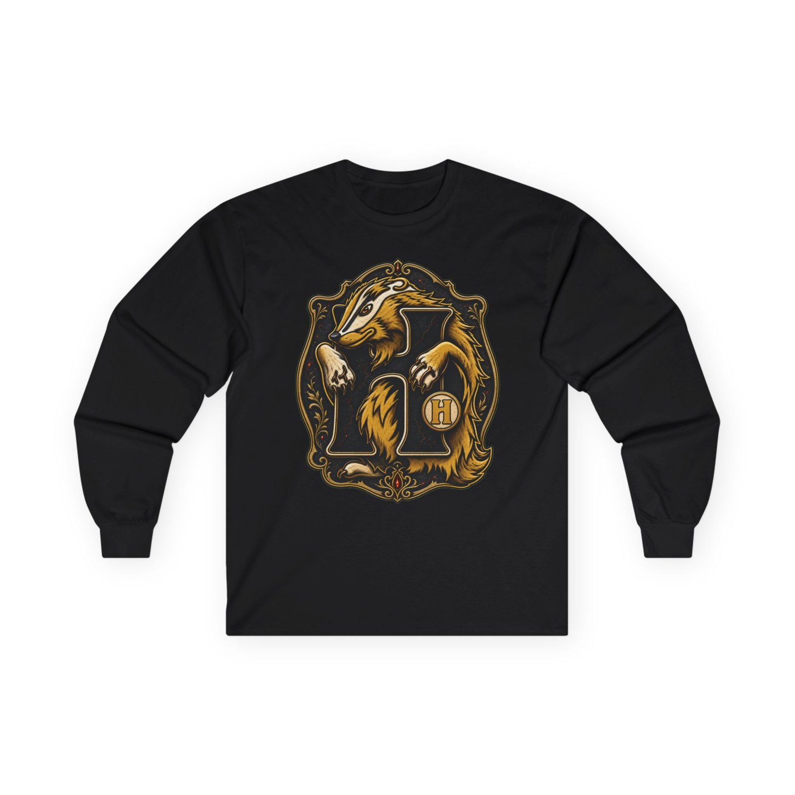 House of Badger – Ultra Cotton Unisex Long Sleeve T-Shirt – Wizarding School Pride - Image 6