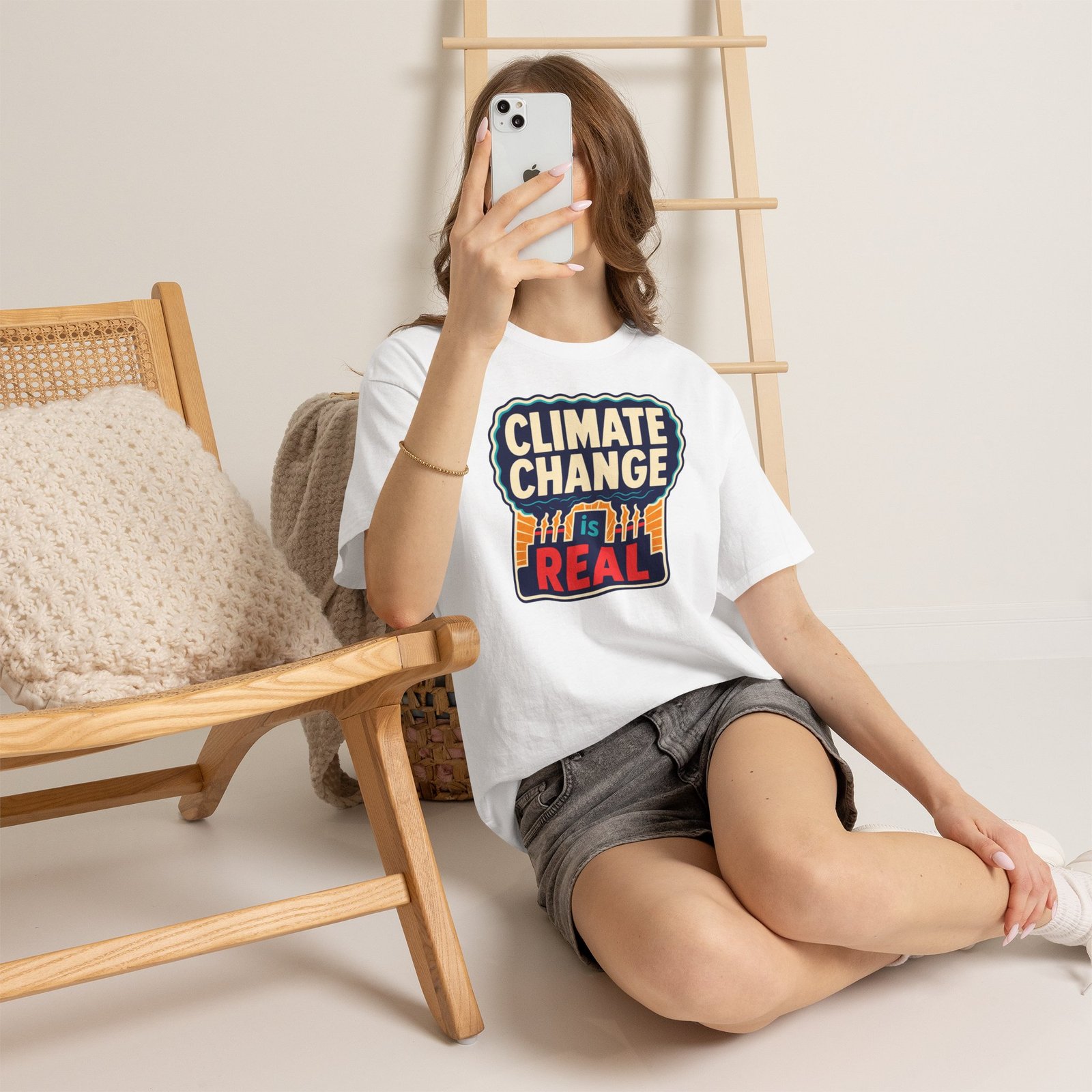 Climate Change Is Real - Unisex T-Shirt – A Message in the Smoke - Image 4