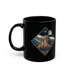 Alternative view of Devil’s Tower - Black Mug – Monument of Mystery