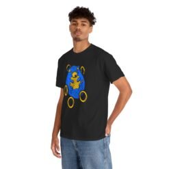 Blue Hedgehog and Golden Rings Unisex T-Shirt – Retro Gaming and Arcade - Image 9