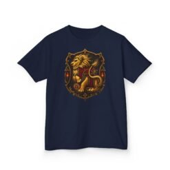 House of Lion – Kids Unisex T-Shirt – Young Wizards with Courage to Spare - Image 17