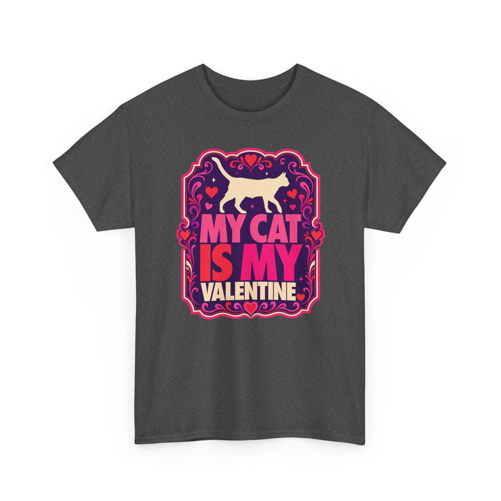 My Cat Is My Valentine - Unisex T-Shirt – True Love Has Whiskers - Image 16