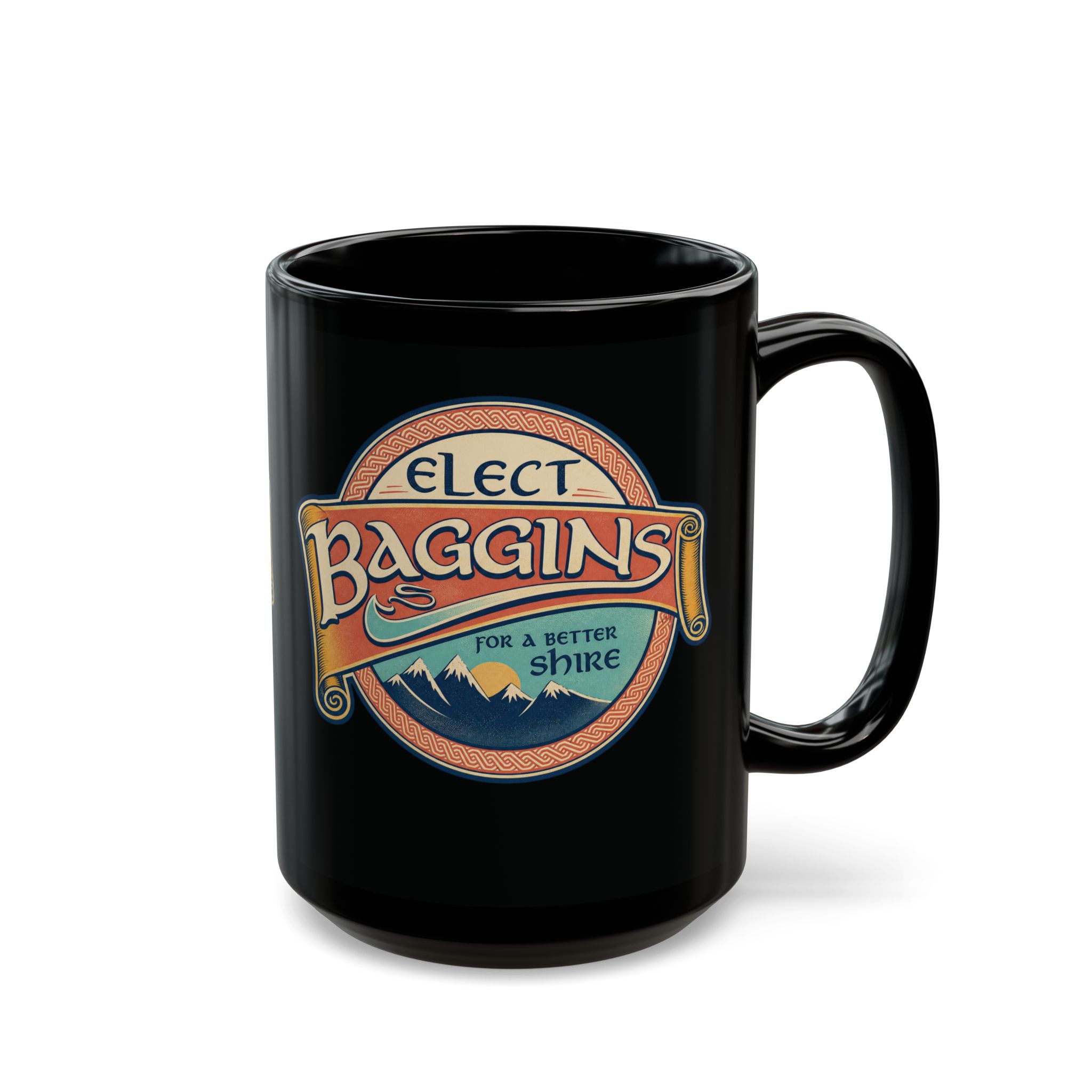 Elect Baggins for The Shire – Black 11oz or 15oz Mug – Vote for Second Breakfast - Image 6