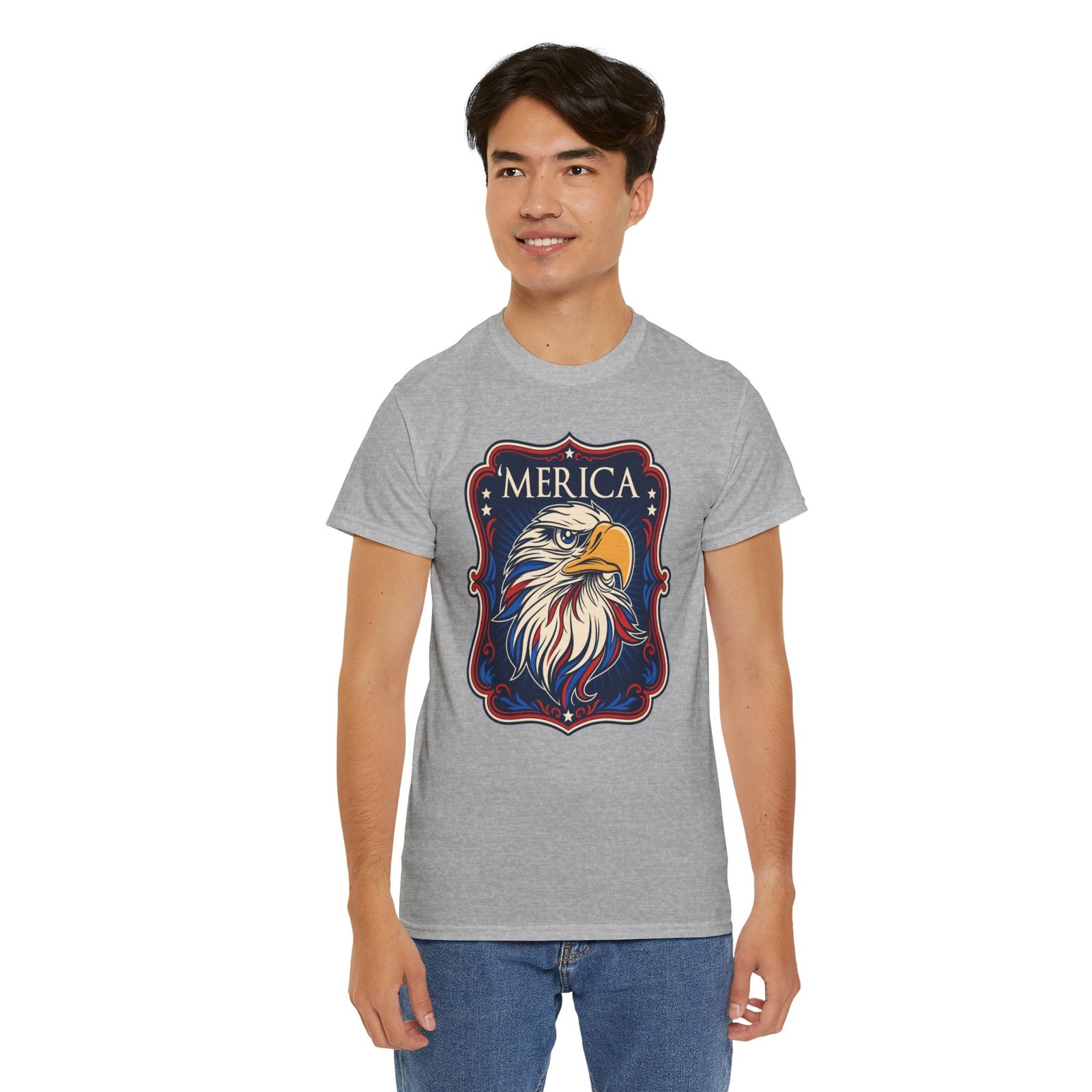 ’Merica - Unisex T-Shirt – Bald Eagle, Big Attitude - Image 12