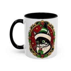 Elf Kitten – Color Accent Mug – Santa’s Cutest Little Helper