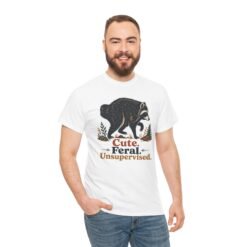 Alternative view of Cute. Feral. Unsupervised. – Jimothy Raccoon Unisex T-Shirt