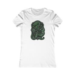 House of Snake – Women’s Cotton T-Shirt – Wizarding School Confidence and Clever Ambition - Image 3