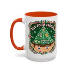 Elf Food Groups – Color Accent Mug – Sweet Sips, North Pole Style - Image 40