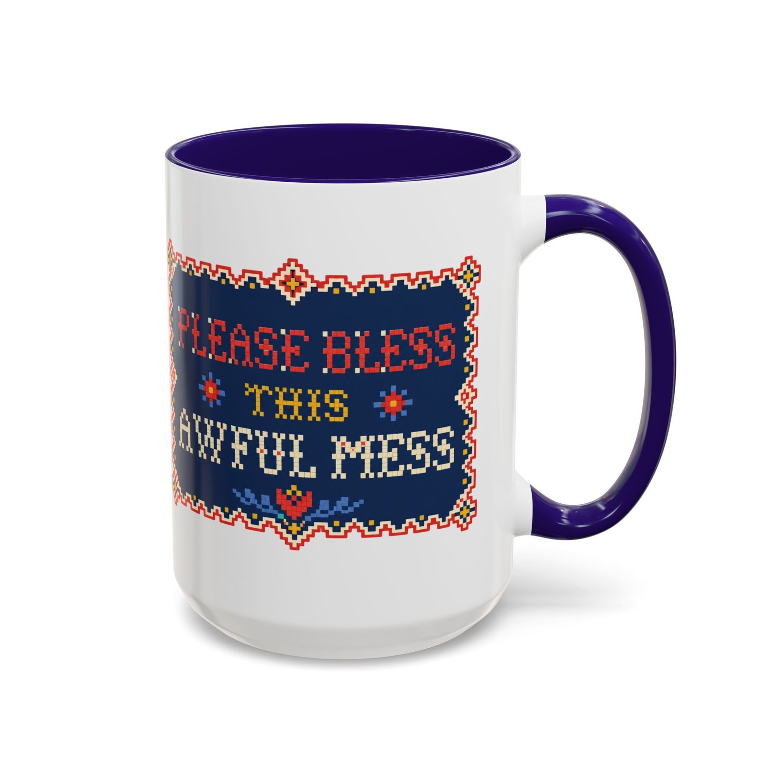 Please Bless This Awful Mess – 11oz or 15oz Accent Mug – Caffeine for Cozy Chaos - Image 27