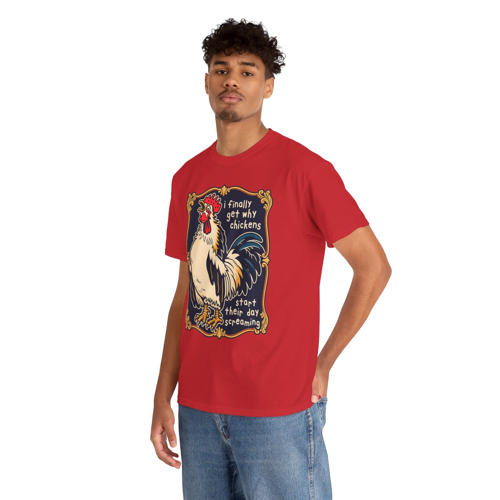 I Finally Get Why Chickens Start Their Day Screaming – Unisex T-Shirt – Morning Mood in Feathered Form - Image 8