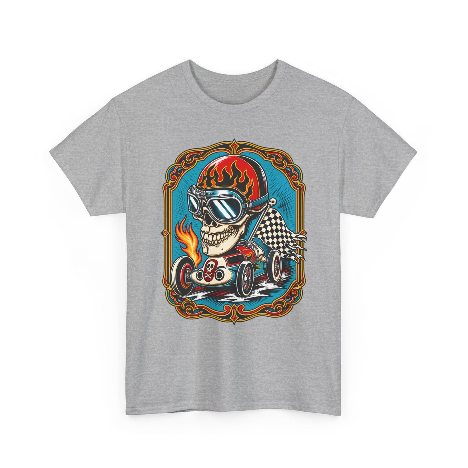 Death Race Skull – Unisex T-Shirt – Full Throttle to the Finish - Image 12