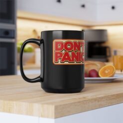 Don’t Panic – Black Mug – The Galaxy’s Most Important Advice - Image 11
