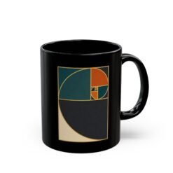 Golden Ratio Spiral - Black Mug – Sip in Perfect Proportion
