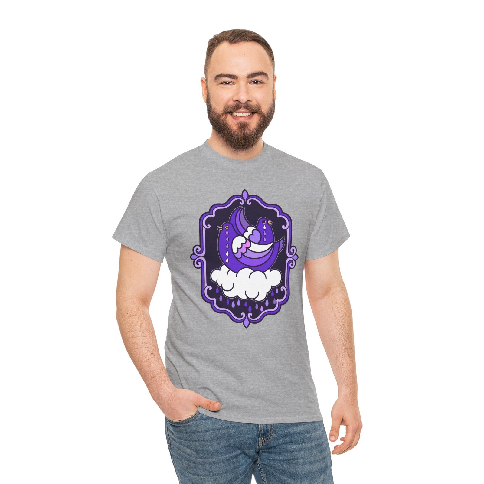 Purple Doves Crying – Unisex T-Shirt – Some Feelings Need No Explanation - Image 8