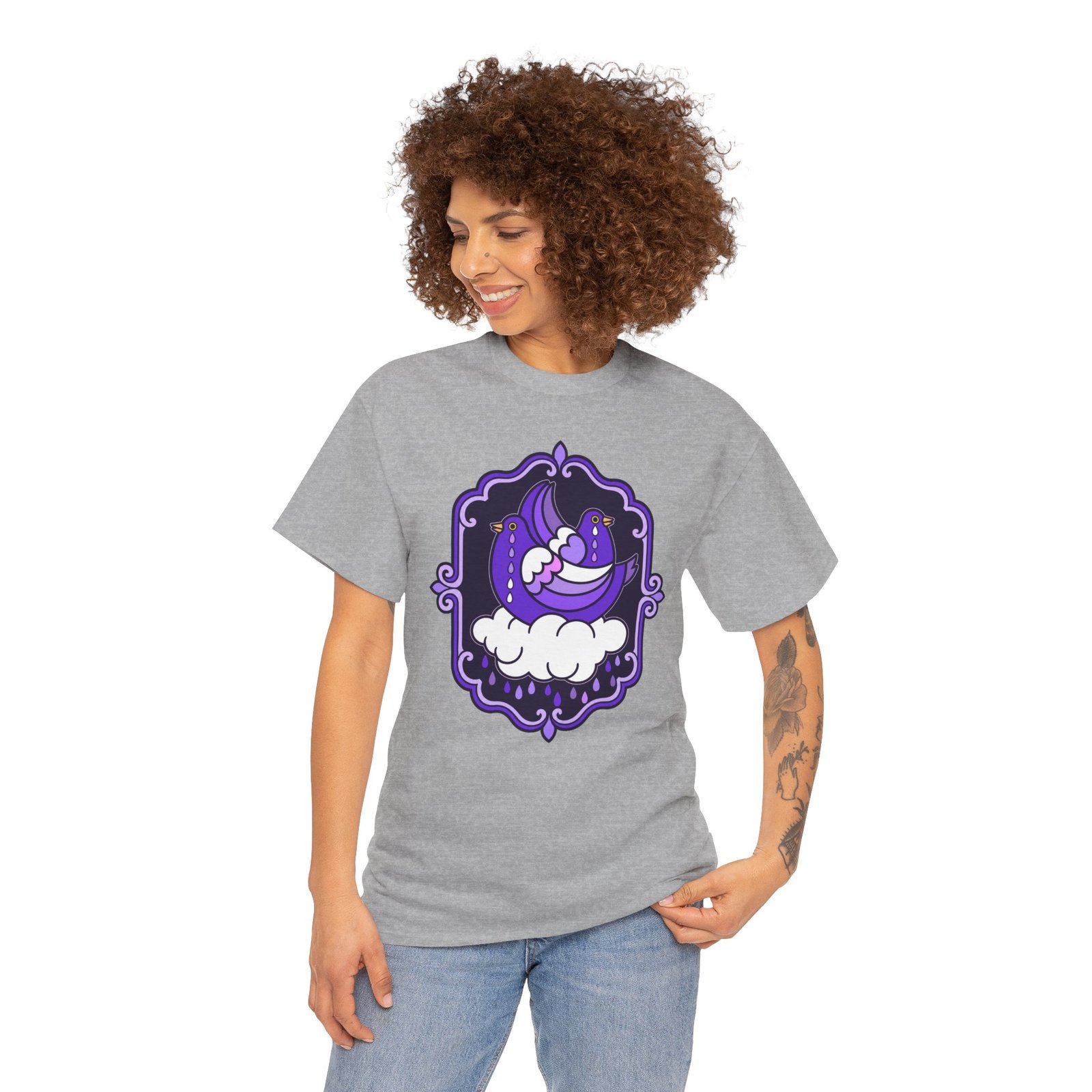 Purple Doves Crying – Unisex T-Shirt – Some Feelings Need No Explanation - Image 6