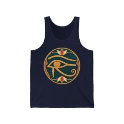 Alternative view of Eye of Horus Unisex Jersey Tank Top – Ancient Symbol, Modern Comfort