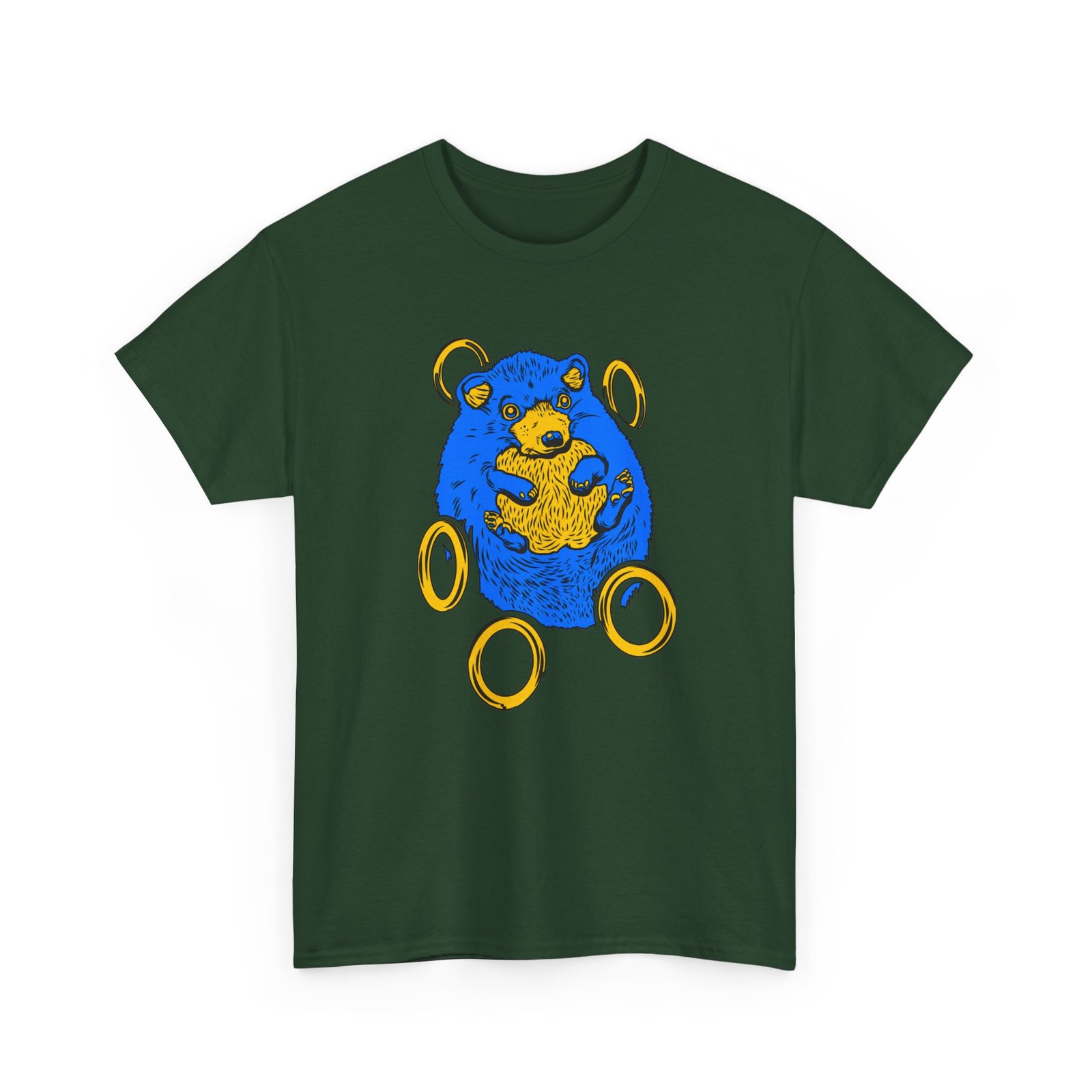 Blue Hedgehog and Golden Rings Unisex T-Shirt – Retro Gaming and Arcade - Image 20